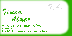 timea almer business card